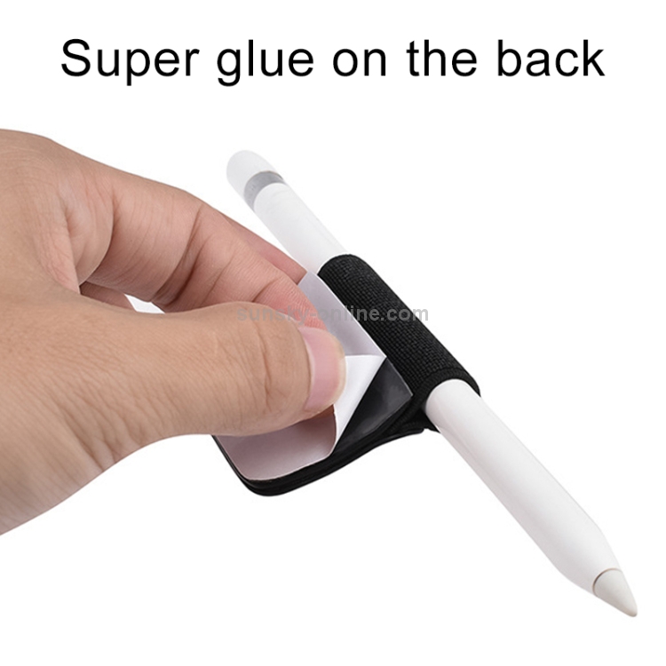 Elastic Rope Holder Sticker Leather Case Cover for Apple Pencil, Elastic Rope Width: 20mm Elastic Rope Holder Sticker Leather Case Cover for Apple Pencil, Elastic Rope Width: 20mm
