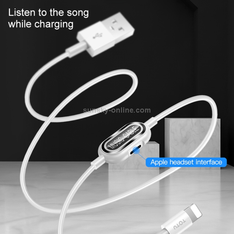 TOTUDESIGN BLA-056 Glory Series USB-A to 8 Pin Earphone Interface + 8 Pin Female Audio Charging Multi-function Data Cable, Length: 1m TOTUDESIGN BLA-056 Glory Series USB-A to 8 Pin Earphone Interface + 8 Pin Female Audio Charging Multi-function Data Cable, Length: 1m