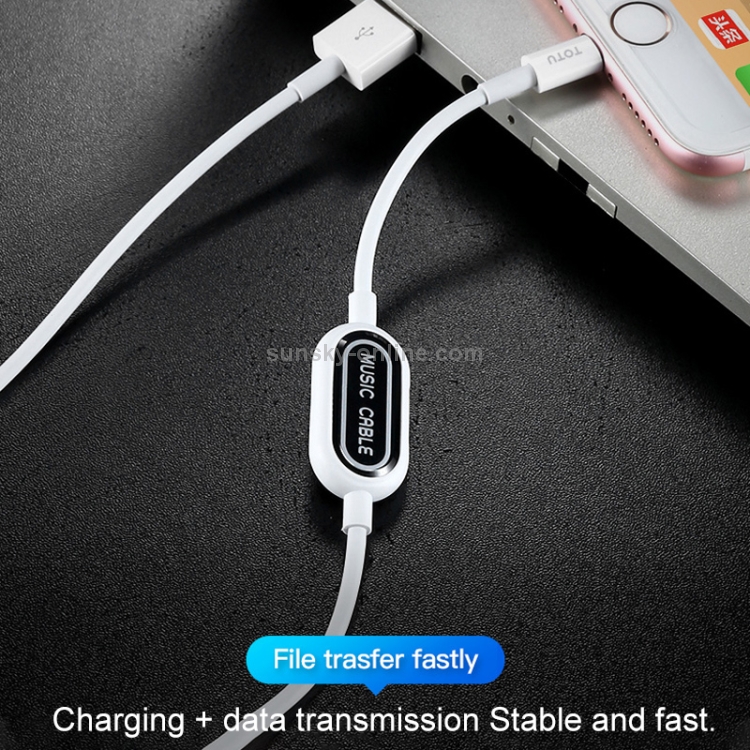 TOTUDESIGN BLA-056 Glory Series USB-A to 8 Pin Earphone Interface + 8 Pin Female Audio Charging Multi-function Data Cable, Length: 1m TOTUDESIGN BLA-056 Glory Series USB-A to 8 Pin Earphone Interface + 8 Pin Female Audio Charging Multi-function Data Cable, Length: 1m