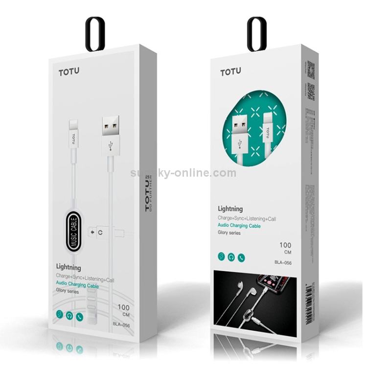 TOTUDESIGN BLA-056 Glory Series USB-A to 8 Pin Earphone Interface + 8 Pin Female Audio Charging Multi-function Data Cable, Length: 1m TOTUDESIGN BLA-056 Glory Series USB-A to 8 Pin Earphone Interface + 8 Pin Female Audio Charging Multi-function Data Cable, Length: 1m