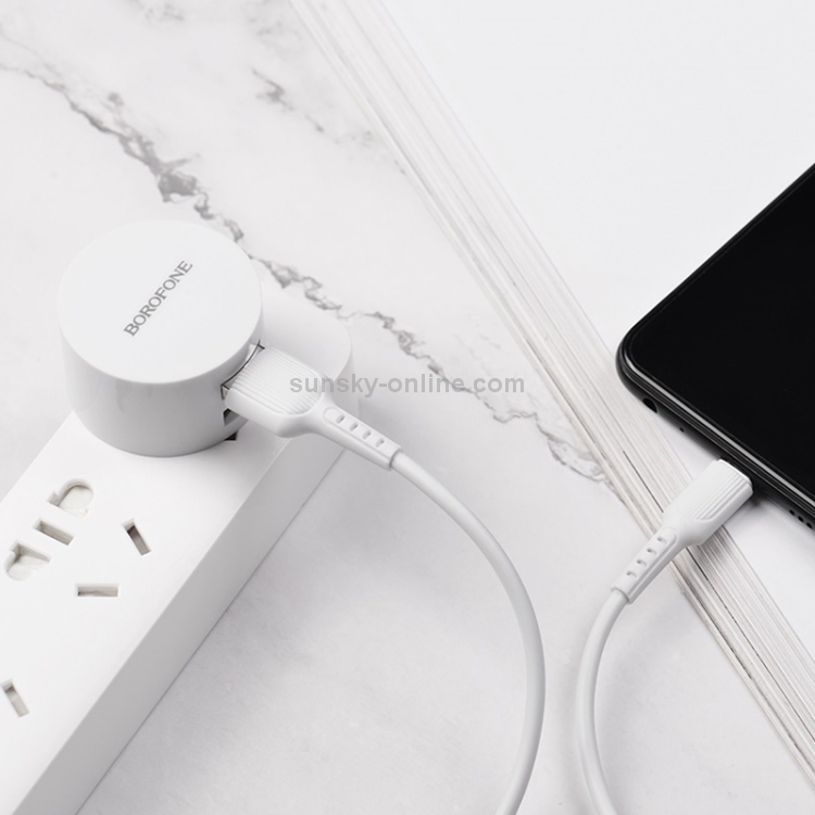 BOROFONE BA23 2.1A Brilliant Dual Port Charger Power Adapter Set with 8 Pin Charging Cable, US Plug BOROFONE BA23 2.1A Brilliant Dual Port Charger Power Adapter Set with 8 Pin Charging Cable, US Plug