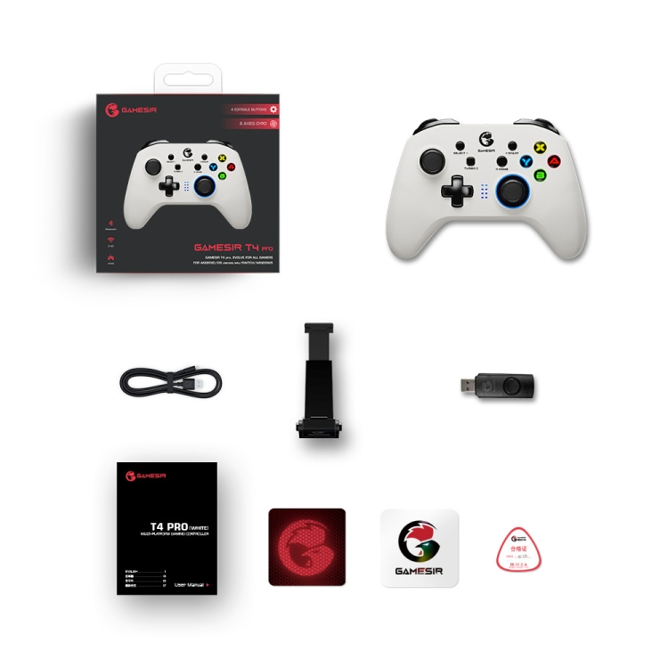GameSir T4 Pro 2.4G Wireless Gamepad Game Controller with USB Receiver for PC / Switch / iOS / Android GameSir T4 Pro 2.4G Wireless Gamepad Game Controller with USB Receiver for PC / Switch / iOS / Android