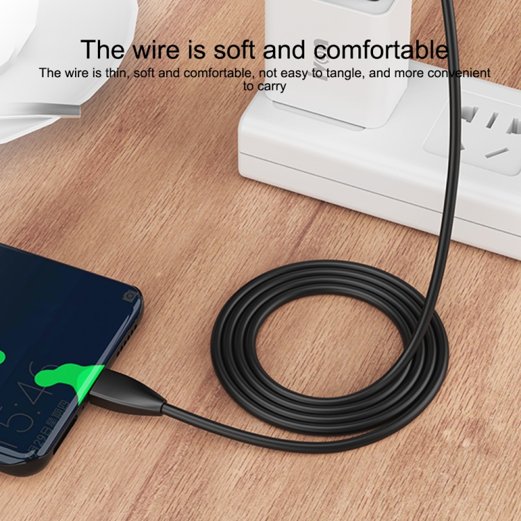 IVON CA87 USB to 8 Pin TPE Fast Charge Data Cable, Cable Length: 1m(Black) IVON CA87 USB to 8 Pin TPE Fast Charge Data Cable, Cable Length: 1m(Black)