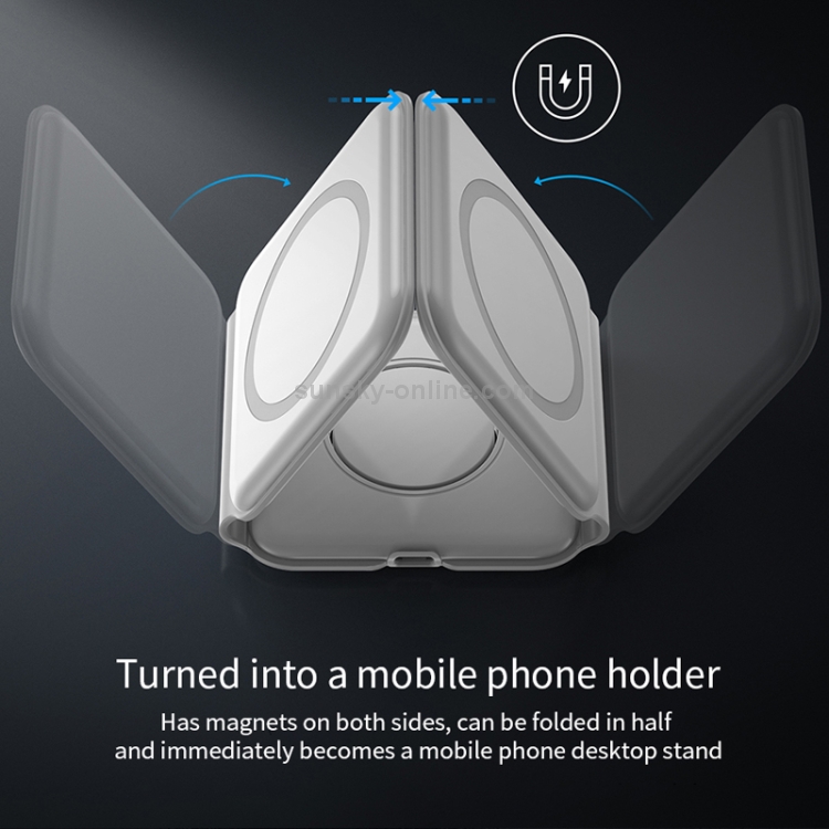WiWU M6 Power Air 3 in 1 Foldable Silicone Magnetic Wireless Charging Base For Mobile Phones & AirPods & iWatch (White) WiWU M6 Power Air 3 in 1 Foldable Silicone Magnetic Wireless Charging Base For Mobile Phones & AirPods & iWatch (White)