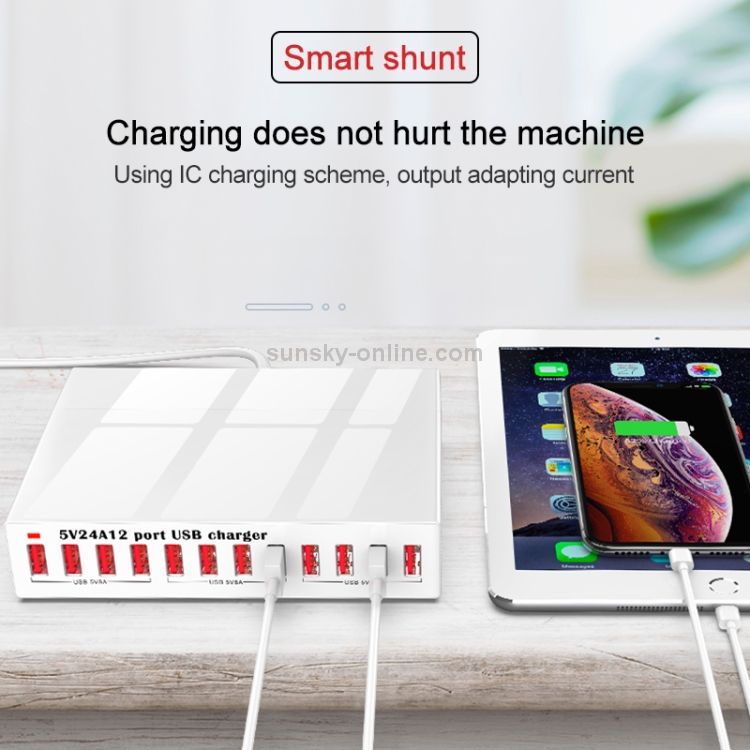 WLX-X6 120W 12 In 1 Multi-function Smart USB Charging Station WLX-X6 120W 12 In 1 Multi-function Smart USB Charging Station