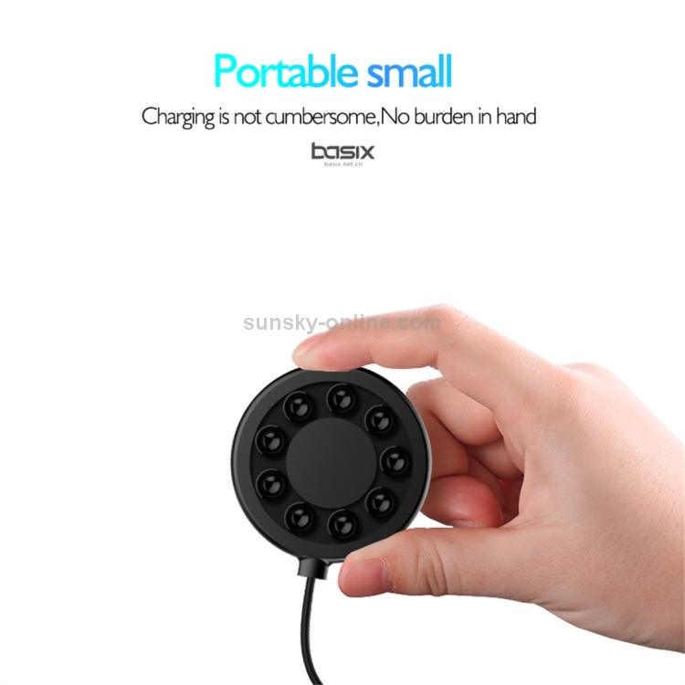 Basix C1 10W Sucker Round Metal Fast Charging Wireless Charger (Black) Basix C1 10W Sucker Round Metal Fast Charging Wireless Charger (Black)