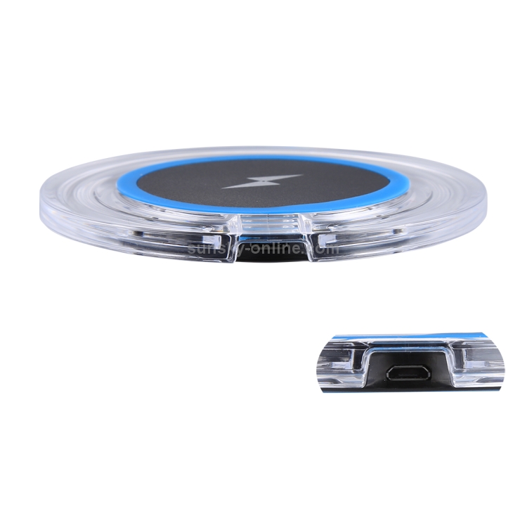 H8 5W 5V / 1A Universal Transparent Frame Qi Standard Fast Wireless Charger with Indicator Light H8 5W 5V / 1A Universal Transparent Frame Qi Standard Fast Wireless Charger with Indicator Light