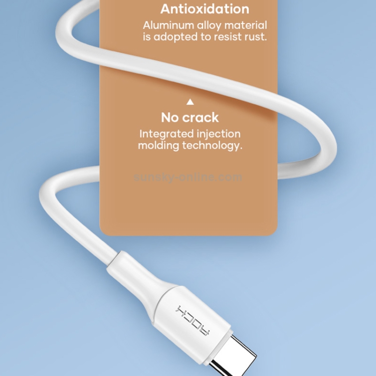 ROCK Z18 20W 3A PD USB-C / Type-C to 8 Pin Interface TPE Fast Charging Data Cable, Cable Length: 1m