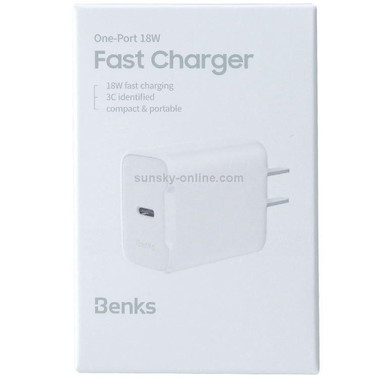 Benks PA32 One-Port 18W Wall Fast Charger Power Adapter Benks PA32 One-Port 18W Wall Fast Charger Power Adapter