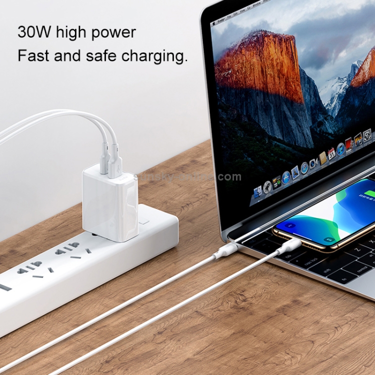 Benks PA35 Double-Port 30W USB+Type- C Wall Fast Charger Power Adapter Benks PA35 Double-Port 30W USB+Type- C Wall Fast Charger Power Adapter
