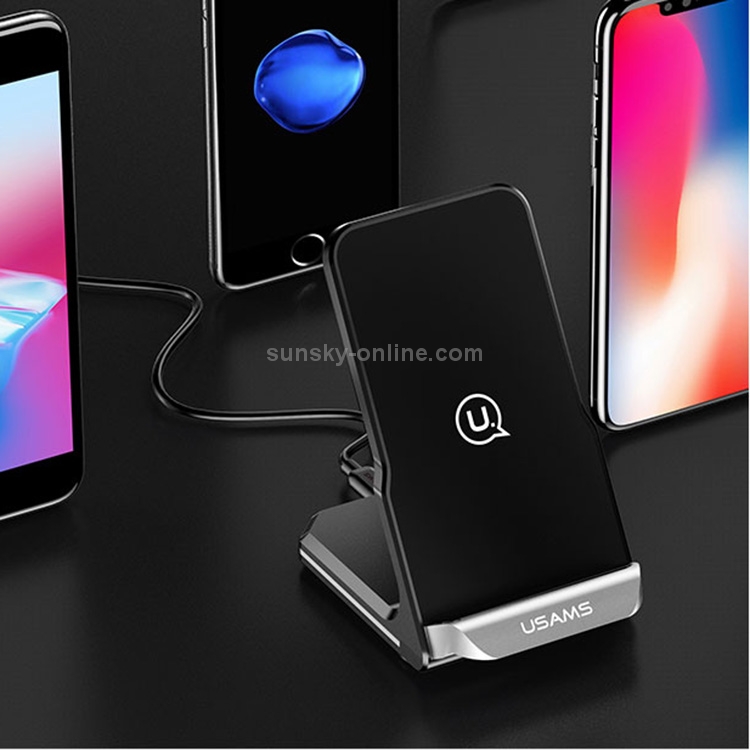 USAMS US-CD28 1-1.8A Fast Wireless Charger Stand Charging Station(Black) USAMS US-CD28 1-1.8A Fast Wireless Charger Stand Charging Station(Black)
