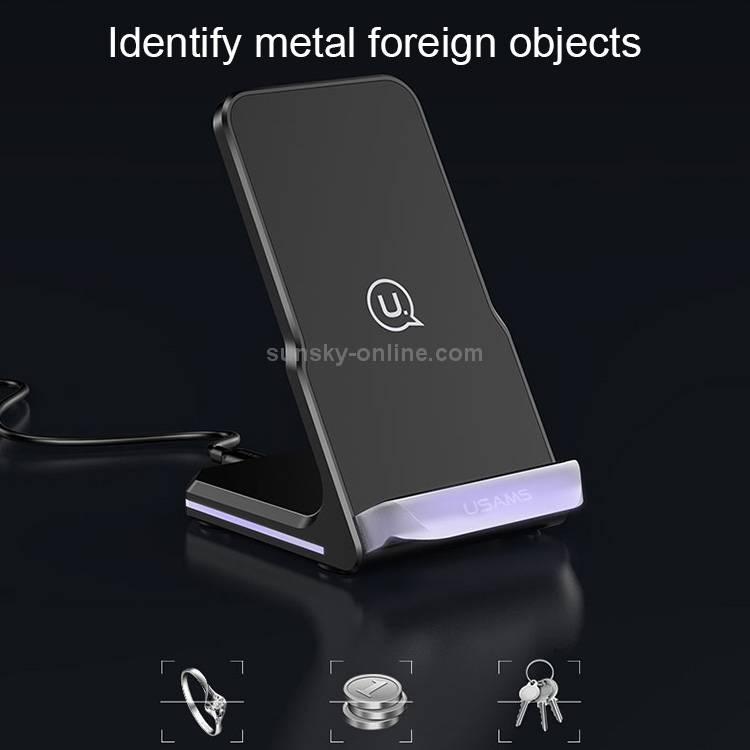 USAMS US-CD28 1-1.8A Fast Wireless Charger Stand Charging Station(Black) USAMS US-CD28 1-1.8A Fast Wireless Charger Stand Charging Station(Black)
