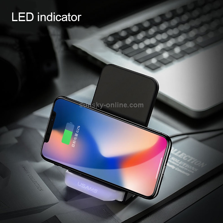 USAMS US-CD28 1-1.8A Fast Wireless Charger Stand Charging Station(Black) USAMS US-CD28 1-1.8A Fast Wireless Charger Stand Charging Station(Black)