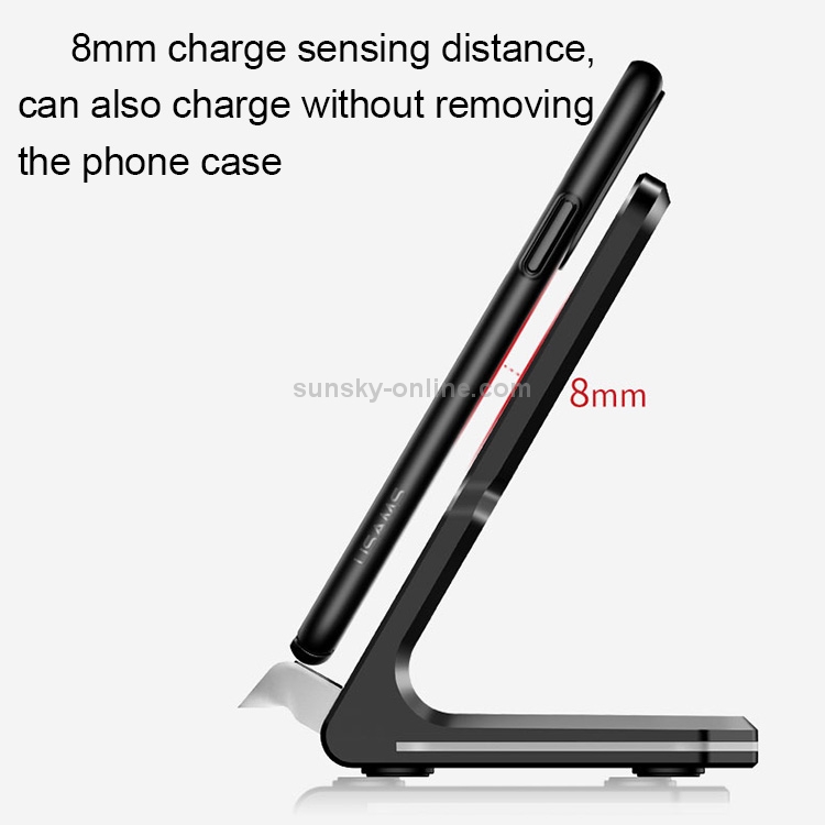 USAMS US-CD28 1-1.8A Fast Wireless Charger Stand Charging Station(Black) USAMS US-CD28 1-1.8A Fast Wireless Charger Stand Charging Station(Black)