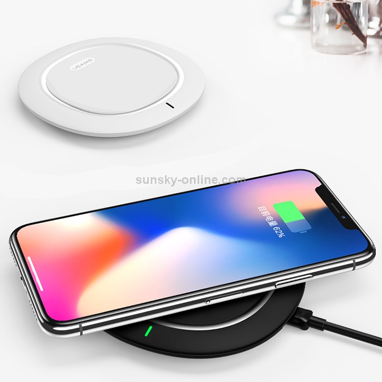 USAMS US-CD29 Horizontal 10W Qi Wireless Charger Charging Pad USAMS US-CD29 Horizontal 10W Qi Wireless Charger Charging Pad