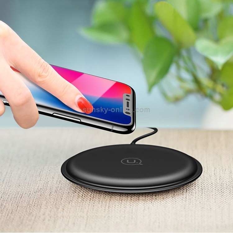 USAMS US-CD30 11.5mm Ultra-thin Round 10W Qi Wireless Charger Fast Charging Pad USAMS US-CD30 11.5mm Ultra-thin Round 10W Qi Wireless Charger Fast Charging Pad