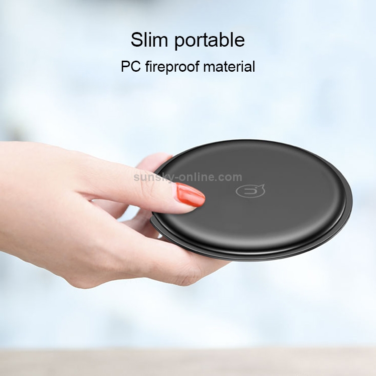 USAMS US-CD30 11.5mm Ultra-thin Round 10W Qi Wireless Charger Fast Charging Pad USAMS US-CD30 11.5mm Ultra-thin Round 10W Qi Wireless Charger Fast Charging Pad