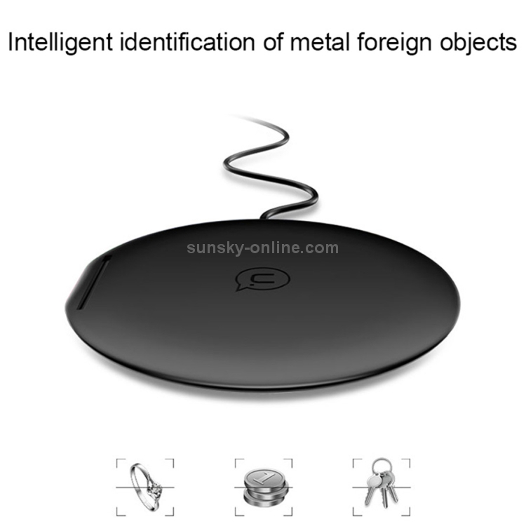 USAMS US-CD33 10mm Ultra-thin 10W Qi Wireless Charger Stand Fast Charging Pad USAMS US-CD33 10mm Ultra-thin 10W Qi Wireless Charger Stand Fast Charging Pad