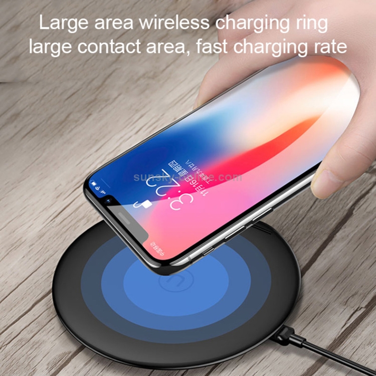 USAMS US-CD33 10mm Ultra-thin 10W Qi Wireless Charger Stand Fast Charging Pad USAMS US-CD33 10mm Ultra-thin 10W Qi Wireless Charger Stand Fast Charging Pad