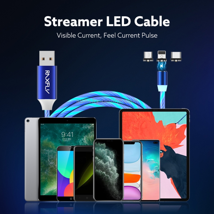 FLOVEME YXF204096 1m 2A USB to 8 Pin Luminous Magnetic Charging Cable(Colour) FLOVEME YXF204096 1m 2A USB to 8 Pin Luminous Magnetic Charging Cable(Colour)