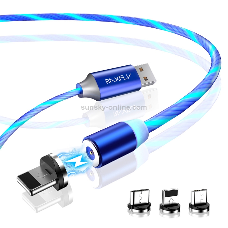 FLOVEME YXF204096 1m 2A USB to 8 Pin Luminous Magnetic Charging Cable(Colour) FLOVEME YXF204096 1m 2A USB to 8 Pin Luminous Magnetic Charging Cable(Colour)