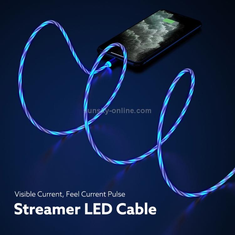 FLOVEME YXF204096 1m 2A USB to 8 Pin Luminous Magnetic Charging Cable(Colour) FLOVEME YXF204096 1m 2A USB to 8 Pin Luminous Magnetic Charging Cable(Colour)