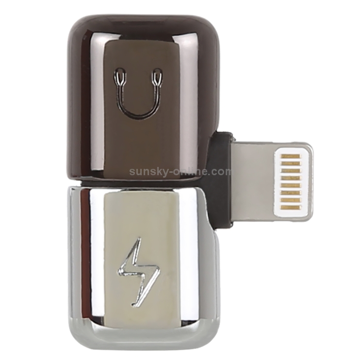 2 in 1 Dual 8 Pin Female to 8 Pin Male Mini Portable Metal Audio & Charge Adapter Audio Splitter 2 in 1 Dual 8 Pin Female to 8 Pin Male Mini Portable Metal Audio & Charge Adapter Audio Splitter