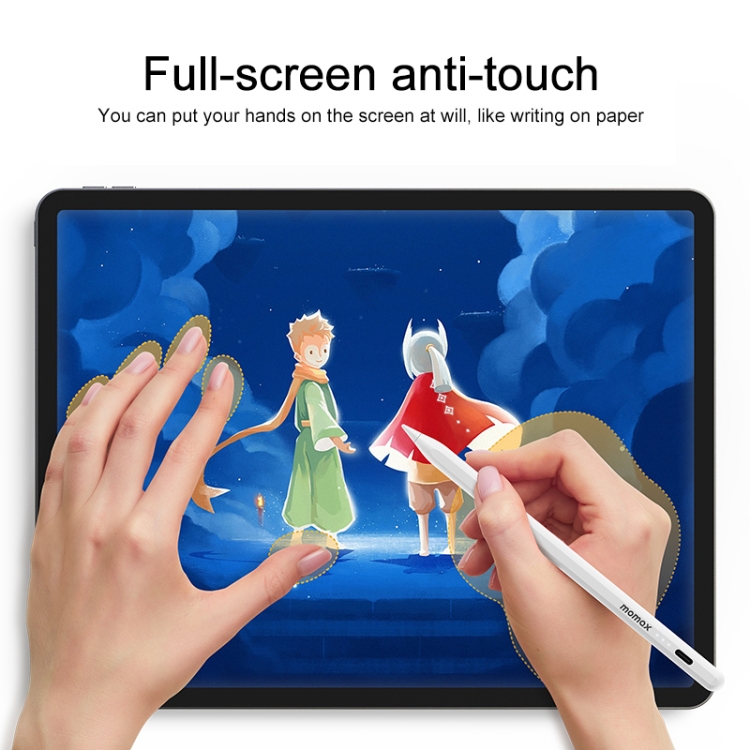 MOMAX TP8 ONE LINK Anti-mistouch Tilt Touch Capacitive Stylus Versión de carga rápida para iPad - 5