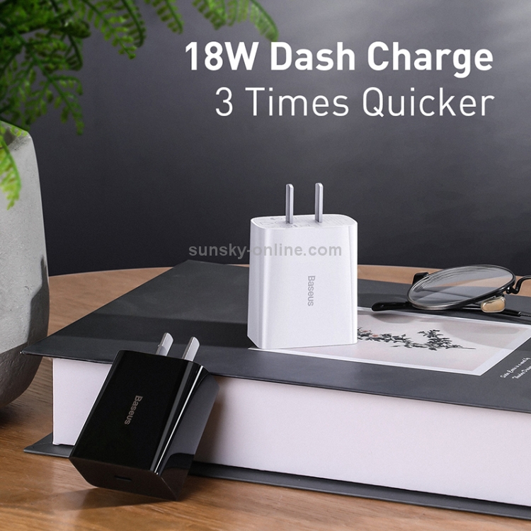 Baseus Speed Mini Series 18W PD Single USB-C / Tyep-C Quick Charger, CN Plug(Black) Baseus Speed Mini Series 18W PD Single USB-C / Tyep-C Quick Charger, CN Plug(Black)