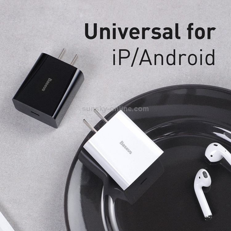 Baseus Speed Mini Series 18W PD Single USB-C / Tyep-C Quick Charger, CN Plug(Black) Baseus Speed Mini Series 18W PD Single USB-C / Tyep-C Quick Charger, CN Plug(Black)