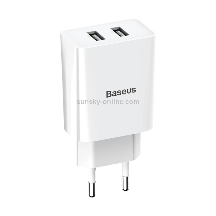 Baseus Speed Mini Series 10.5W Dual USB Travel Charger, EU Plug(White) Baseus Speed Mini Series 10.5W Dual USB Travel Charger, EU Plug(White)
