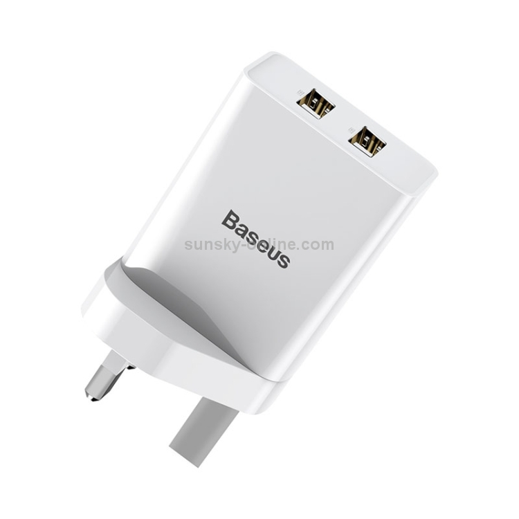Baseus Speed Mini Series 10.5W Dual USB Travel Charger, UK Plug(White) Baseus Speed Mini Series 10.5W Dual USB Travel Charger, UK Plug(White)