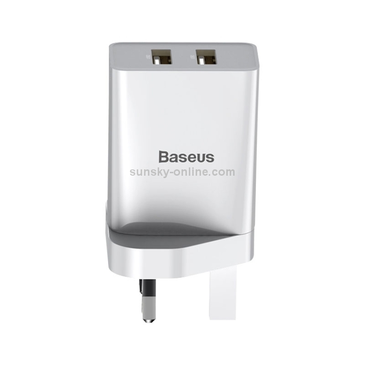 Baseus Speed Mini Series 10.5W Dual USB Travel Charger, UK Plug(White) Baseus Speed Mini Series 10.5W Dual USB Travel Charger, UK Plug(White)