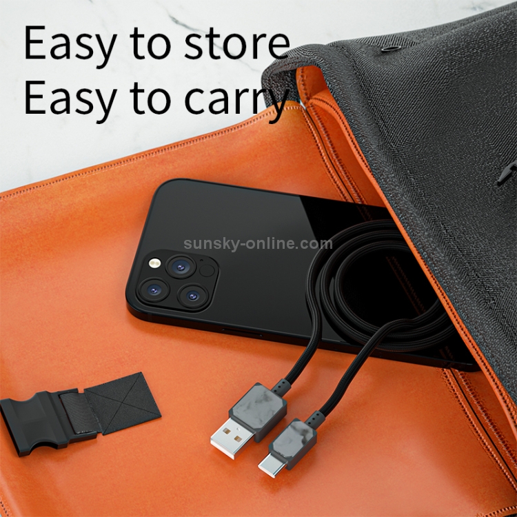5A USB to 8 Pin Marble Pattern Polyester Braided Fast Charging and Transmission Data Cable, Cable Length: 1.2m (Black) 5A USB to 8 Pin Marble Pattern Polyester Braided Fast Charging and Transmission Data Cable, Cable Length: 1.2m (Black)