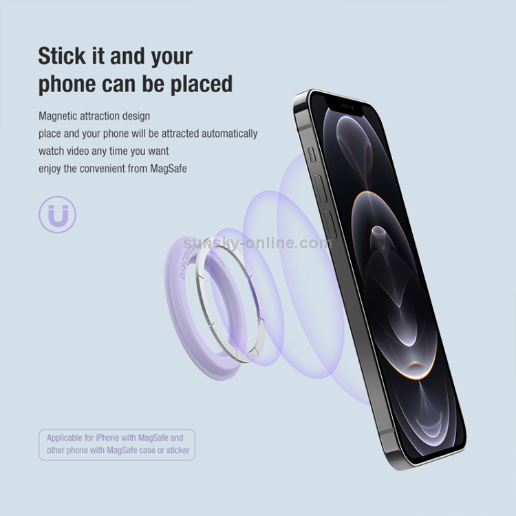 2 PCS NILLKIN Portable PU Leather Magnetic Ring Sticker (Black) 2 PCS NILLKIN Portable PU Leather Magnetic Ring Sticker (Black)