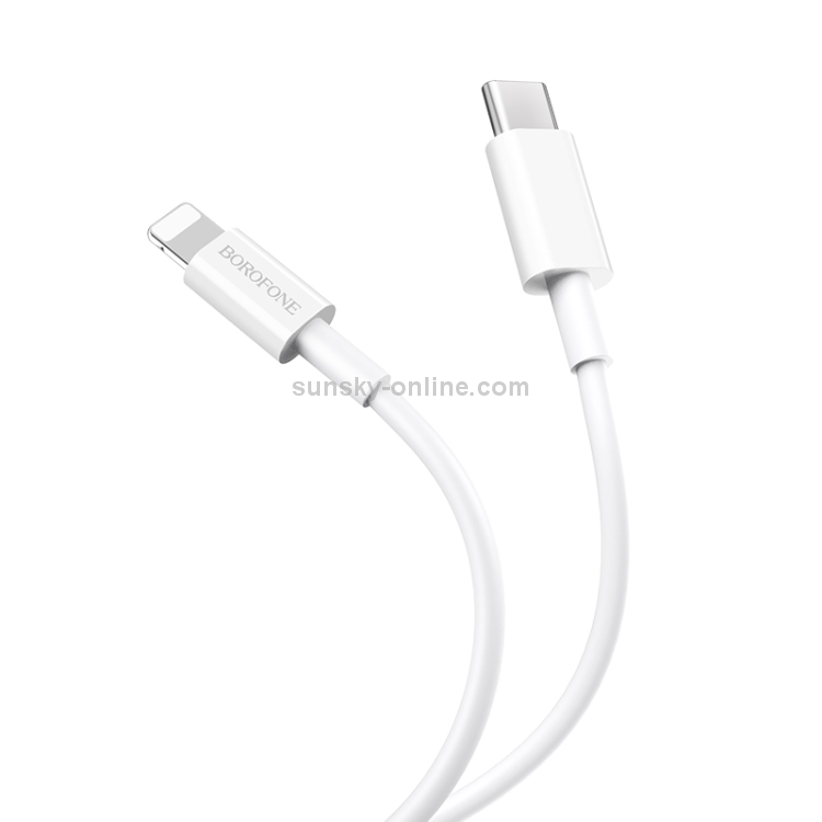 Borofone BX36 USB-C / Type-C to 8 Pin Union PD Flash Charging Data Cable (White) Borofone BX36 USB-C / Type-C to 8 Pin Union PD Flash Charging Data Cable (White)