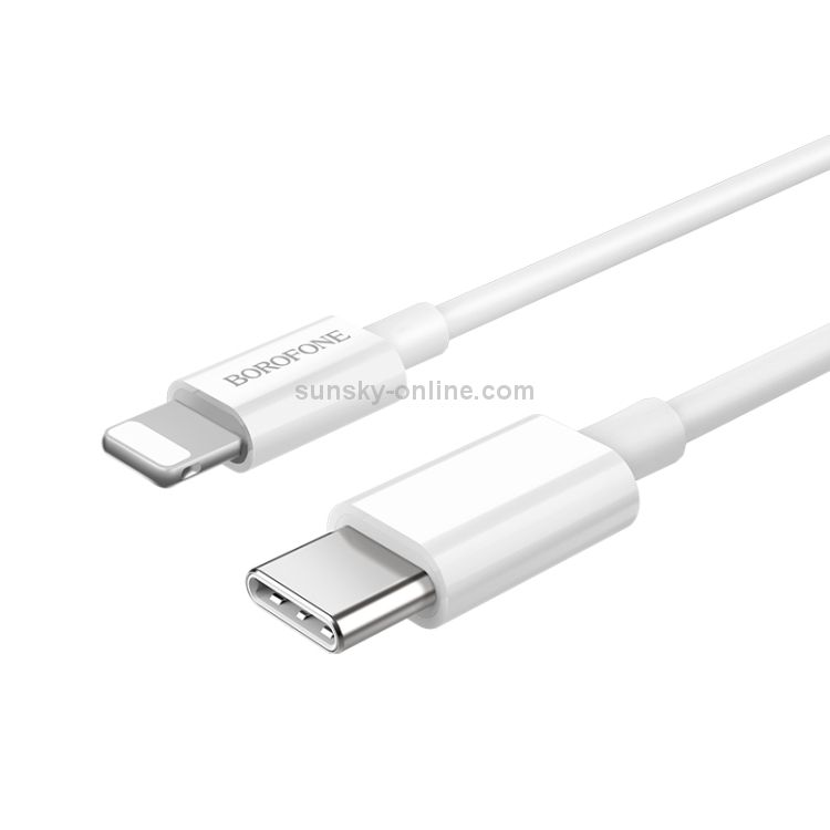 Borofone BX36 USB-C / Type-C to 8 Pin Union PD Flash Charging Data Cable (White) Borofone BX36 USB-C / Type-C to 8 Pin Union PD Flash Charging Data Cable (White)