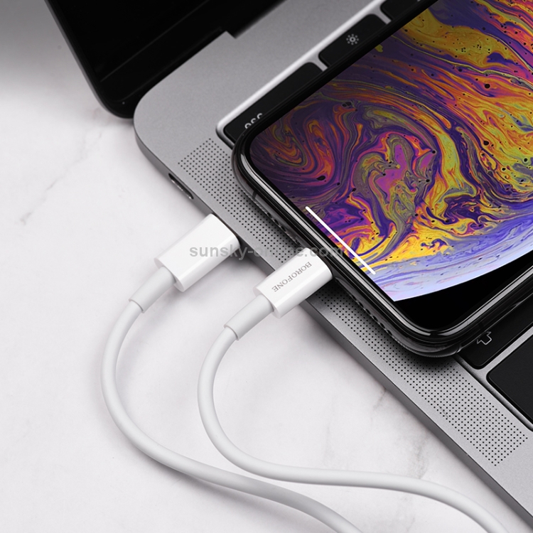 Borofone BX36 USB-C / Type-C to 8 Pin Union PD Flash Charging Data Cable (White) Borofone BX36 USB-C / Type-C to 8 Pin Union PD Flash Charging Data Cable (White)