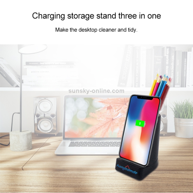 Hongsamde CD-1057 10W QI Pen Holder Shape Wireless Charger for All QI Wireless Charging Devices, with USB-C / Type-C & Dual USB Interfaces Hongsamde CD-1057 10W QI Pen Holder Shape Wireless Charger for All QI Wireless Charging Devices, with USB-C / Type-C & Dual USB Interfaces
