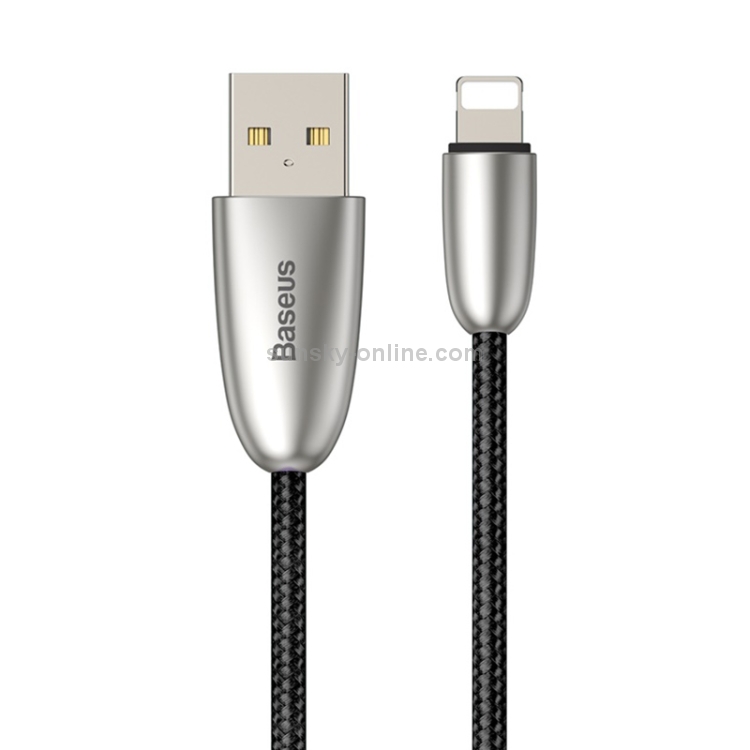 Baseus Torch Series 1m 2.4A 8 Pin to USB Nylon Braided Data Sync Charging Cable(Black) Baseus Torch Series 1m 2.4A 8 Pin to USB Nylon Braided Data Sync Charging Cable(Black)