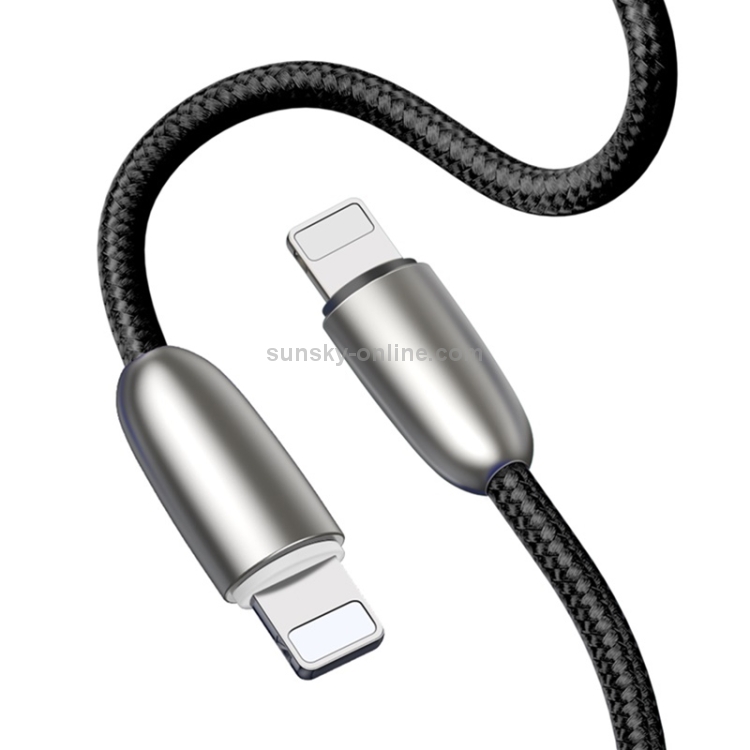 Baseus Torch Series 1m 2.4A 8 Pin to USB Nylon Braided Data Sync Charging Cable(Black) Baseus Torch Series 1m 2.4A 8 Pin to USB Nylon Braided Data Sync Charging Cable(Black)