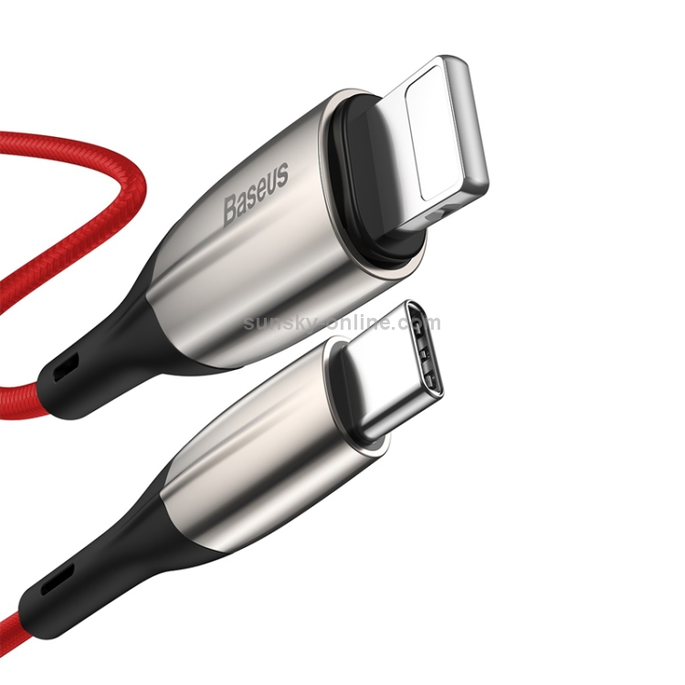 Baseus Horizontal 18W USB-C / Type-C to 8 Pin Data Sync Charging Cable PD Cable, Length: 1m(Red) Baseus Horizontal 18W USB-C / Type-C to 8 Pin Data Sync Charging Cable PD Cable, Length: 1m(Red)