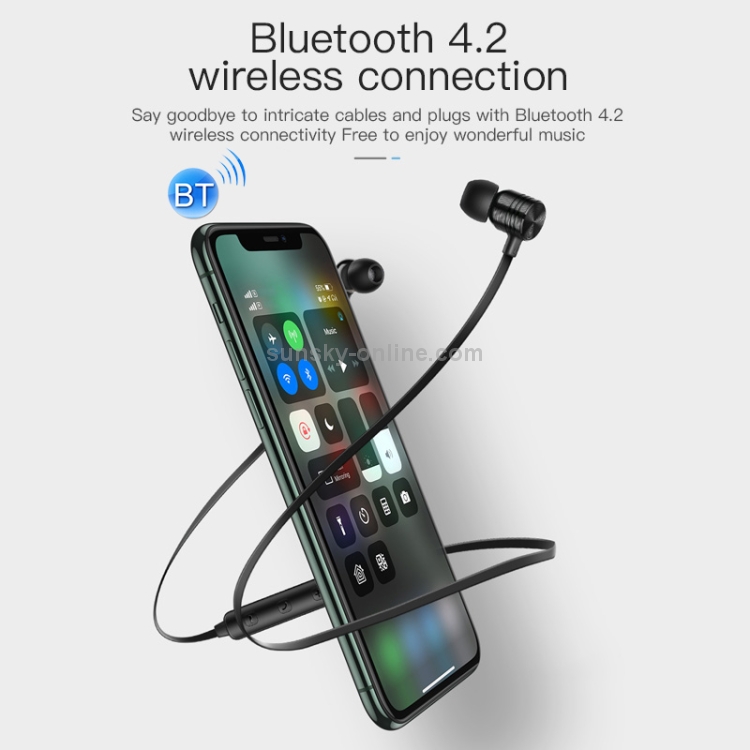 KUULAA M2 Bluetooth 4.2 Magnetic Sport Bluetooth Earphone (Black) KUULAA M2 Bluetooth 4.2 Magnetic Sport Bluetooth Earphone (Black)