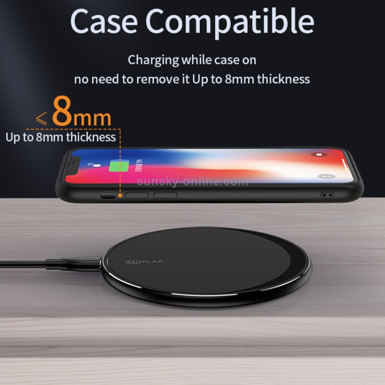 KUULAA KL-CD16 10W Ultra-thin Desktop Wireless Charger (Black) KUULAA KL-CD16 10W Ultra-thin Desktop Wireless Charger (Black)