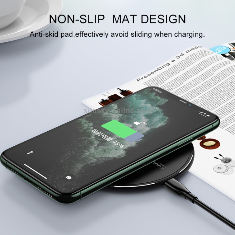 KUULAA KL-CD16 10W Ultra-thin Desktop Wireless Charger (Black) KUULAA KL-CD16 10W Ultra-thin Desktop Wireless Charger (Black)