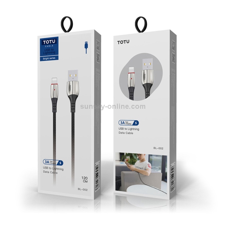 TOTUDESIGN BL-002 Bright Sereis 3A USB to 8 Pin Fast Charging Data Sync Cable, Length: 1.2m(Green) TOTUDESIGN BL-002 Bright Sereis 3A USB to 8 Pin Fast Charging Data Sync Cable, Length: 1.2m(Green)