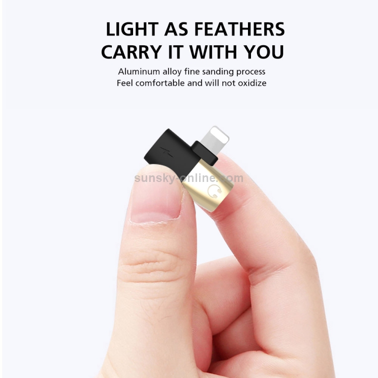 Q26 4 in 1 8 Pin + 8 Pin Female to 8 Pin Male Music + Wired Control + Call + Charging Aluminum Alloy Audio Adapter(Gold) Q26 4 in 1 8 Pin + 8 Pin Female to 8 Pin Male Music + Wired Control + Call + Charging Aluminum Alloy Audio Adapter(Gold)