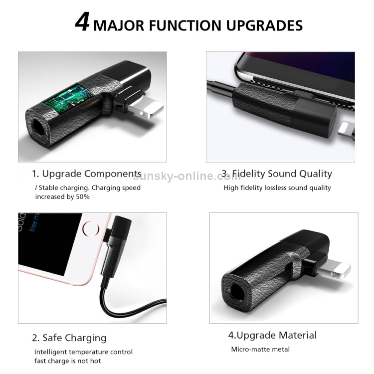 Q27 3 in 1 Music + Wired Control + Charging 8 Pin + 8 Pin to 3.5mm Jack Earphone Adapter(Black) Q27 3 in 1 Music + Wired Control + Charging 8 Pin + 8 Pin to 3.5mm Jack Earphone Adapter(Black)