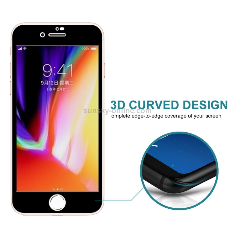 0.26mm 9H 3D Highly Transparent Privacy Anti-glare Tempered Glass Film for iPhone 8 & 7 (Black) 0.26mm 9H 3D Highly Transparent Privacy Anti-glare Tempered Glass Film for iPhone 8 & 7 (Black)