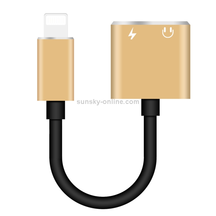 ENKAY Hat-prince HC-15 8 Pin + 3.5mm Jack to 8 Pin Charge Audio Adapter Cable, Support up to iOS 15.0(Gold) ENKAY Hat-prince HC-15 8 Pin + 3.5mm Jack to 8 Pin Charge Audio Adapter Cable, Support up to iOS 15.0(Gold)